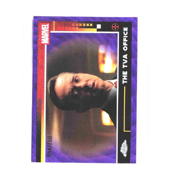 2025 Topps Chrome Marvel Deadpool & Wolverine Trading Card #57 Mr. Paradox Purple Wave Refractor