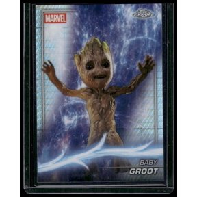2025 Topps Chrome Marvel Prism Phase Three #73 Baby Groot Guardians of the Galaxy Trading Card