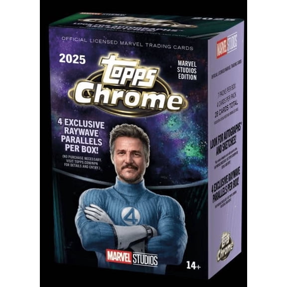 2025 Topps Chrome Marvel Studios Edition Factory Sealed Blaster Box 7 Packs