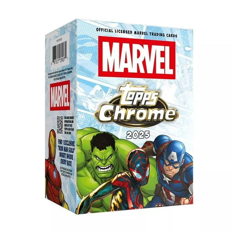 2025 Topps Chrome Marvel Trading Card Value Box - Walmart.com