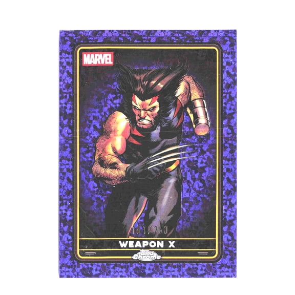 2025 Topps Chrome Marvel Weapon X Purple Refractor Trading Card #16 101/250 Wolverine