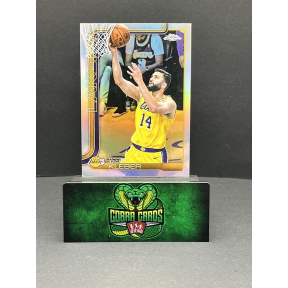2025 Topps Chrome Refractor Maxi Kleber #157 Los Angeles Lakers Basketball Card