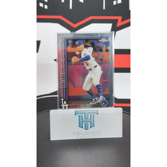 2025 Topps Chrome Mookie Betts Los Angeles Dodgers #50 Baseball Card
