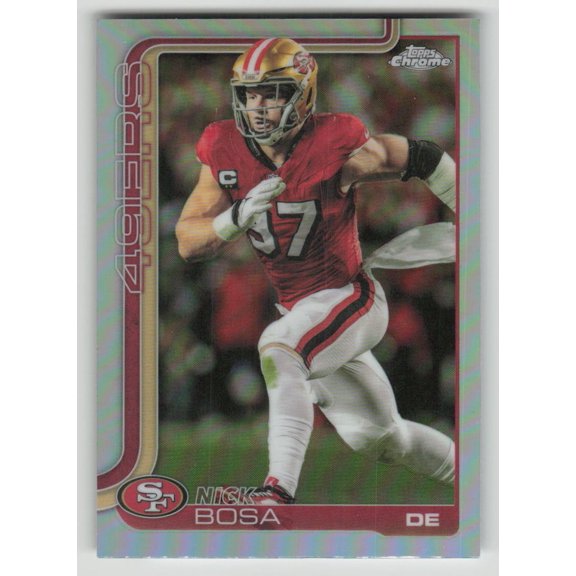 2025 Topps Chrome Nick Bosa #264 Refractor San Francisco 49ers NFL Football Trading Card