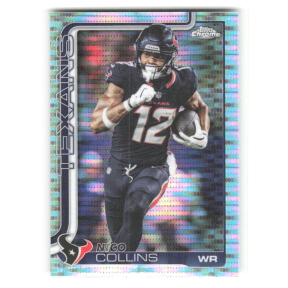 2025 Topps Chrome Pulsar Refractor #115 Nico Collins Houston Texans  NFL Football Trading Card