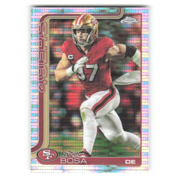 2025 Topps Chrome Pulsar Refractor #264 Nick Bosa San Francisco 49ers NFL Football Trading Card