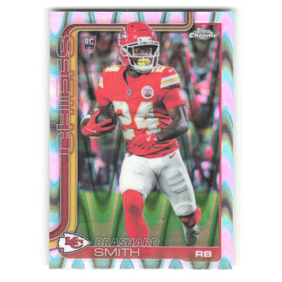 2025 Topps Chrome RayWave Refractor #311 Brashard Smith RC Rookie Kansas City Chiefs  NFL Football Trading Card
