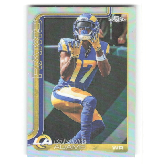 2025 Topps Chrome Refractor #165 Davante Adams Los Angeles Rams  NFL Football Trading Card