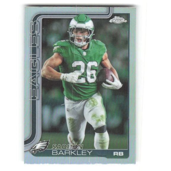 2025 Topps Chrome Refractor #248 Saquon Barkley Philadelphia Eagles  NFL Football Trading Card