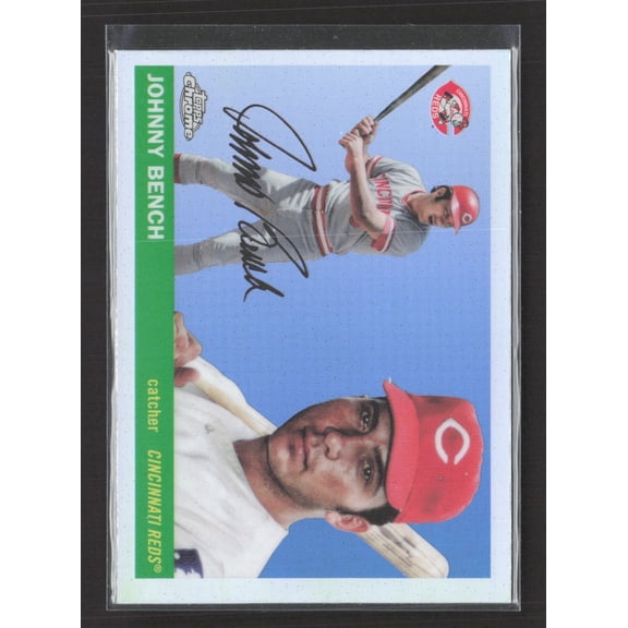 2025 Topps Chrome Refractor #454 Johnny Bench Cincinnati Reds Baseball Card