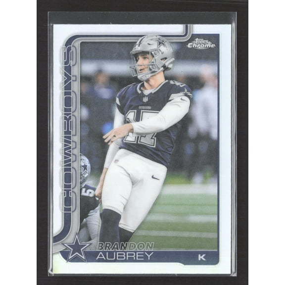 2025 Topps Chrome Refractor #81 Brandon Aubrey Dallas Cowboys Football Card