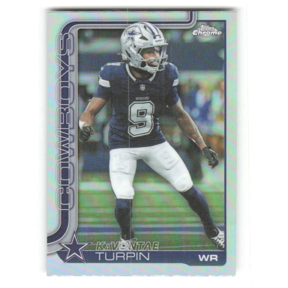 2025 Topps Chrome Refractor #84 KaVontae Turpin Dallas Cowboys NFL Football Trading Card