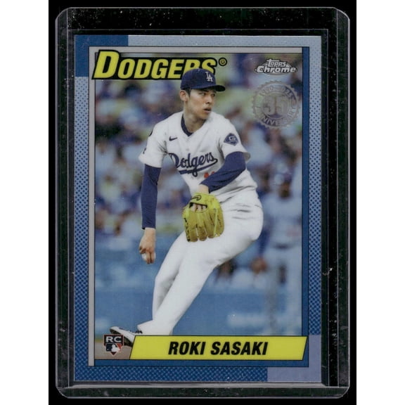 2025 Topps Chrome Roki Sasaki RC #90CU-18 Los Angeles Dodgers Baseball Card