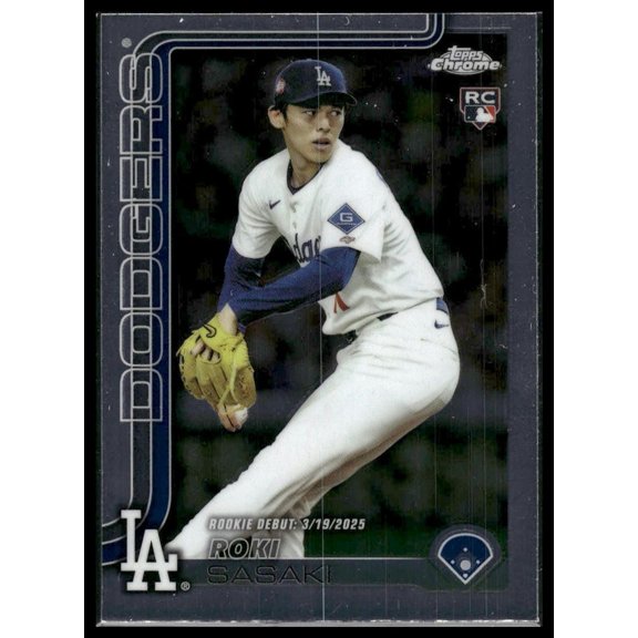 2025 Topps Chrome Roki Sasaki #USC73 RC Near Mint or Better Los Angeles Dodgers Baseball Card