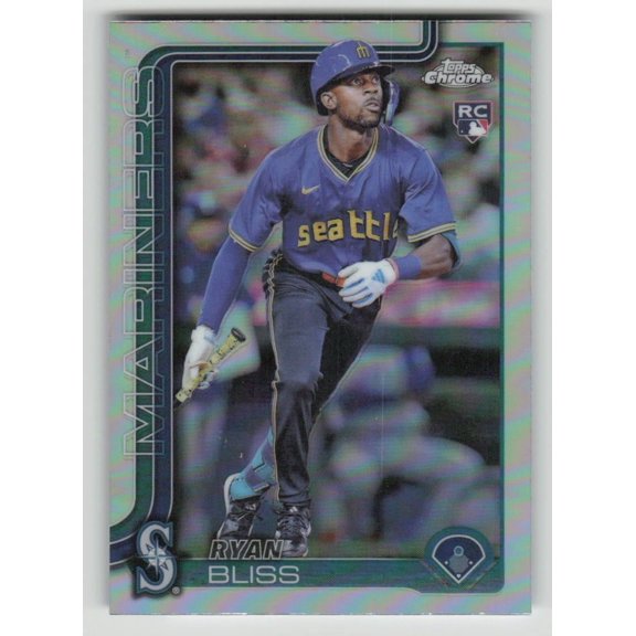 2025 Topps Chrome Refractor RC #37 Ryan Bliss Seattle Mariners Baseball Card