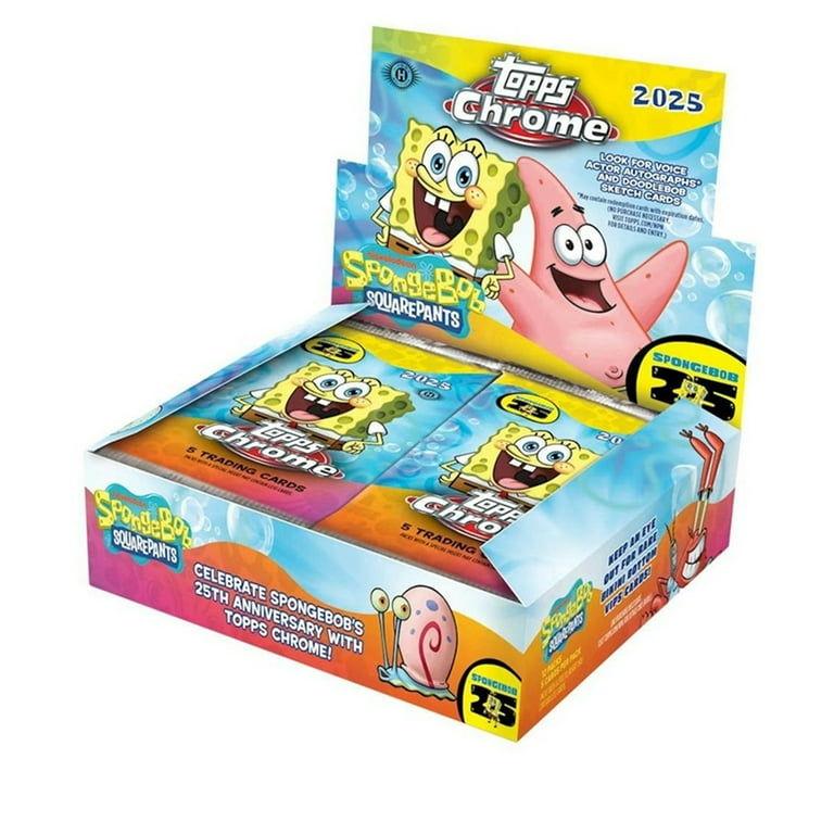 2025 Topps Chrome SpongeBob 25th Anniversary Hobby Box - Walmart.com