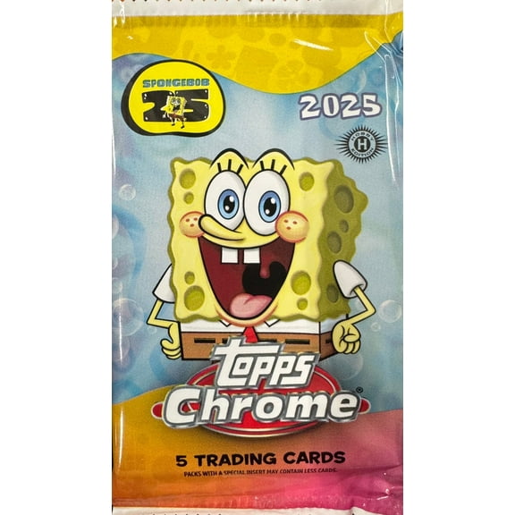 2025 Topps Chrome Spongebob Squarepants 25th Anniversary Hobby Pack