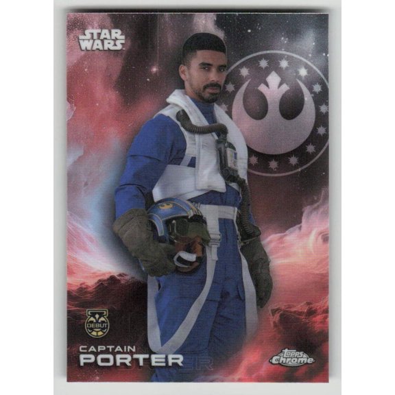 2025 Topps Chrome Star Wars Debut Captain Porter #20 Trading Card Near Mint or Better