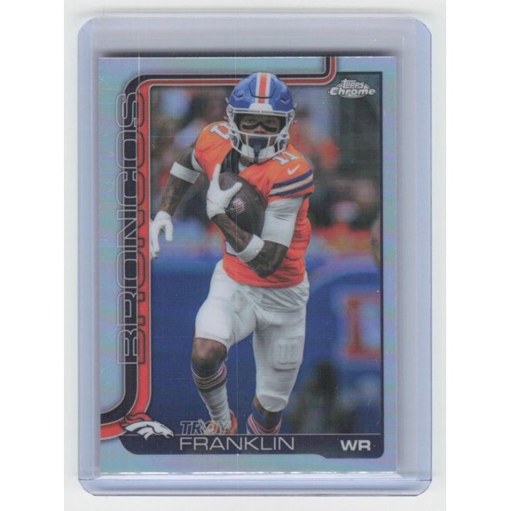 2025 Topps Chrome Refractor Troy Franklin #91 Denver Broncos Football Card