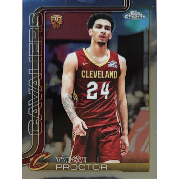 2025 Topps Chrome Tyrese Proctor #300 RC Cleveland Cavaliers NBA Basketball Trading Cards