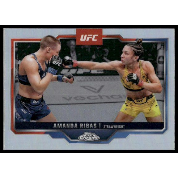 2025 Topps Chrome UFC Amanda Ribas #184 Refractor MMA Trading Card Near Mint
