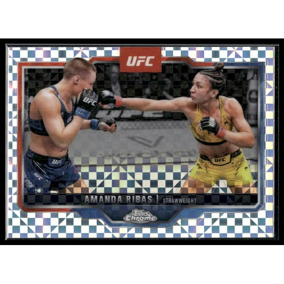 2025 Topps Chrome UFC X-Fractor #184 Amanda Ribas Near Mint Or Better Trading Card