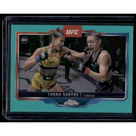 2025 Topps Chrome UFC Luana Santos #103 Aqua RC