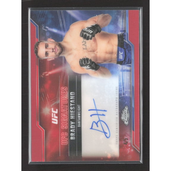 2025 Topps Chrome UFC Signatures Brady Hiestand #SIG-BH Red /5