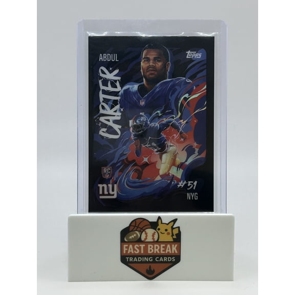 2025 Topps Chrome UV Ray Abdul Carter RC #UV-4 New York Giants Football Card