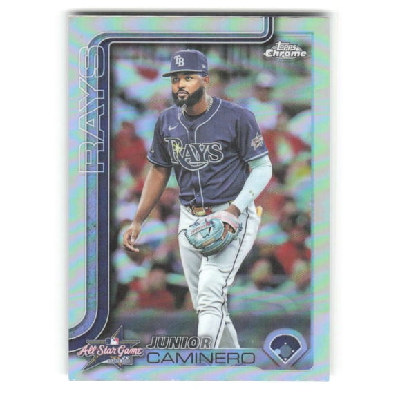 2025 Topps Chrome Update All-Star Game #ASGC-21 Junior Caminero Tampa Bay Rays MLB Baseball Trading Card