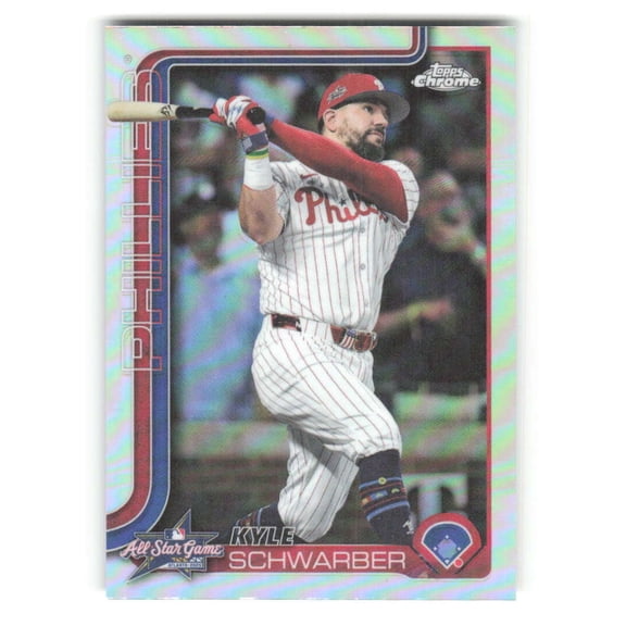 2025 Topps Chrome Update All-Star Game #ASGC-40 Kyle Schwarber Philadelphia Phillies MLB Baseball Trading Card