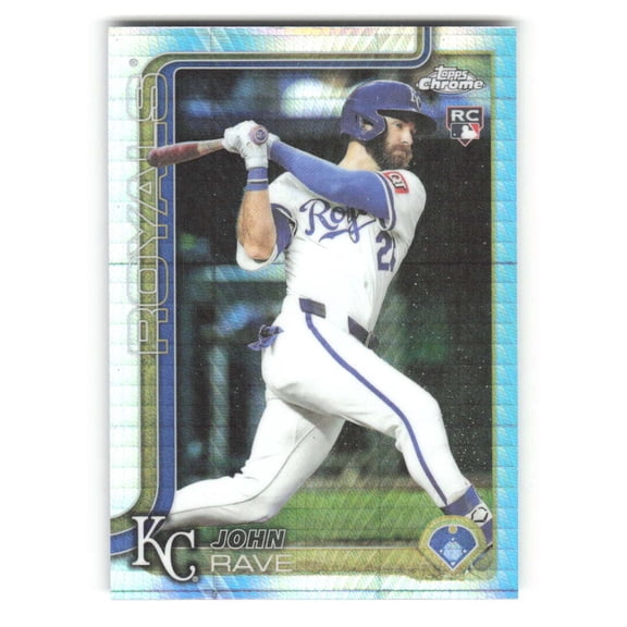 2025 Topps Chrome Update Prism Refractor #USC136 John Rave RC Rookie Kansas City Royals MLB Baseball Trading Card