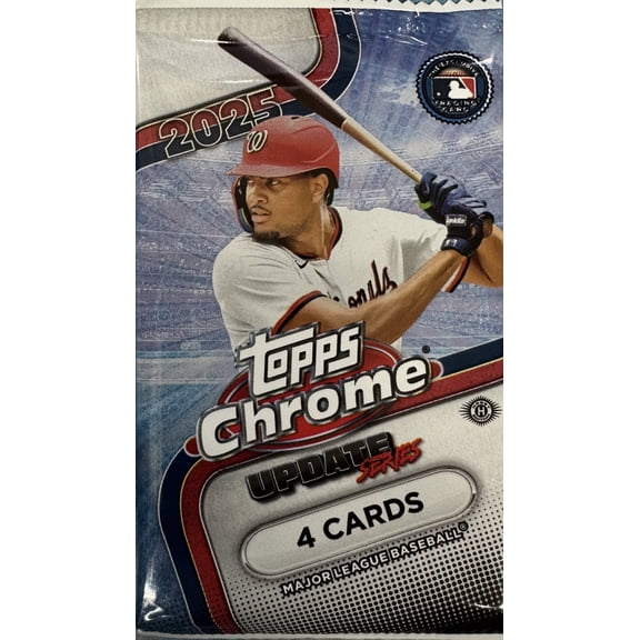 2025 Topps Chrome Baseball Update Hobby Individual Booster Pack