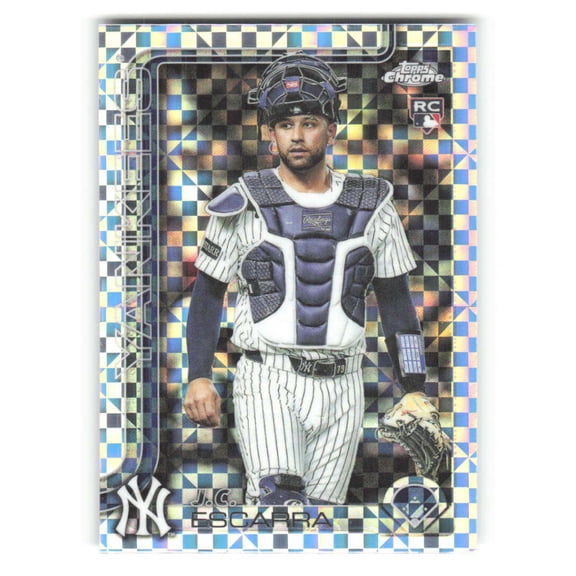 2025 Topps Chrome Update X-Fractor #USC197 J.C. Escarra RC Rookie New York Yankees MLB Baseball Trading Card