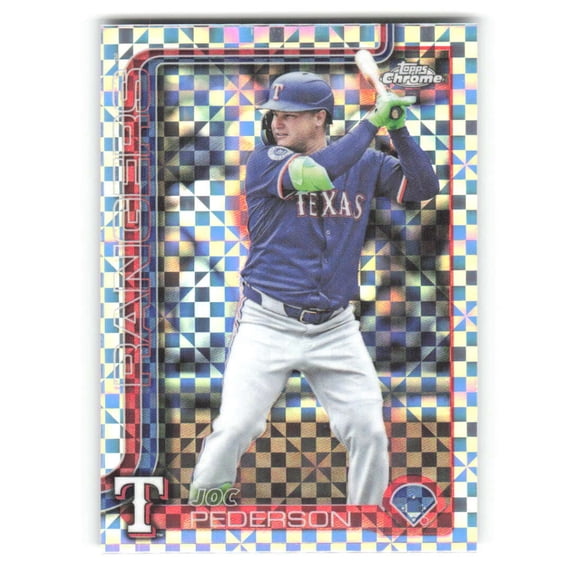 2025 Topps Chrome Update X-Fractor #USC46 Joc Pederson Texas Rangers MLB Baseball Trading Card
