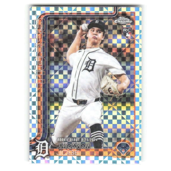 2025 Topps Chrome Update X-Fractor #USC48 Jackson Jobe RC Rookie Detroit Tigers MLB Baseball Trading Card