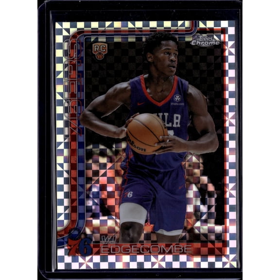 2025 Topps Chrome VJ Edgecombe #253 X-Fractor RC Philadelphia 76ers NBA Basketball Trading Cards