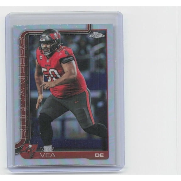 2025 Topps Chrome Vita Vea #286 Refractor Tampa Bay Buccaneers NFL FOOTBALL Trading Card