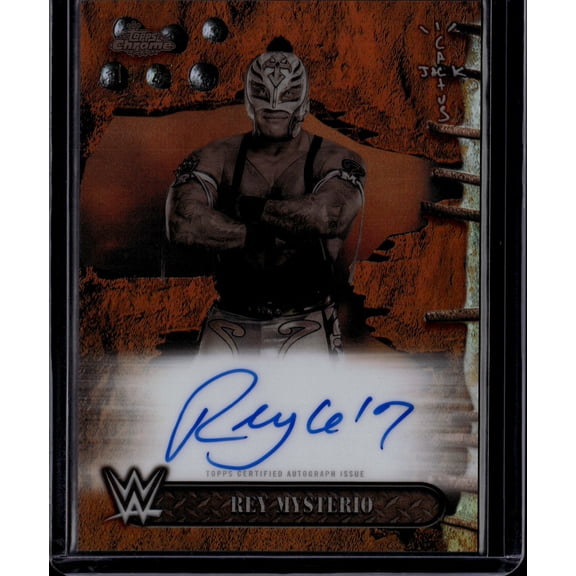 2025 Topps Chrome WWE Cactus Jack Rey Mysterio #BAV-MYS WWE WWE Autographed Wrestling Trading Cards