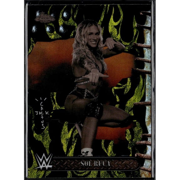 2025 Topps Chrome WWE Cactus Jack Sol Ruca #93 NXT Mascot Network Formatted Title