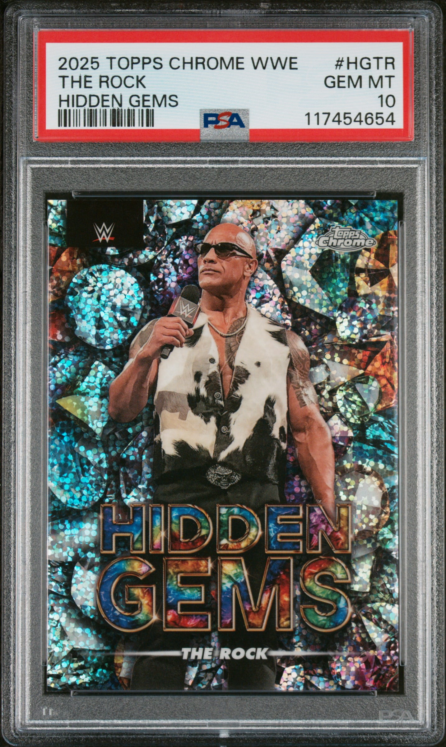 2025 Topps Chrome WWE Hidden Gems The Rock #HG-TR PSA 10 - Walmart.com