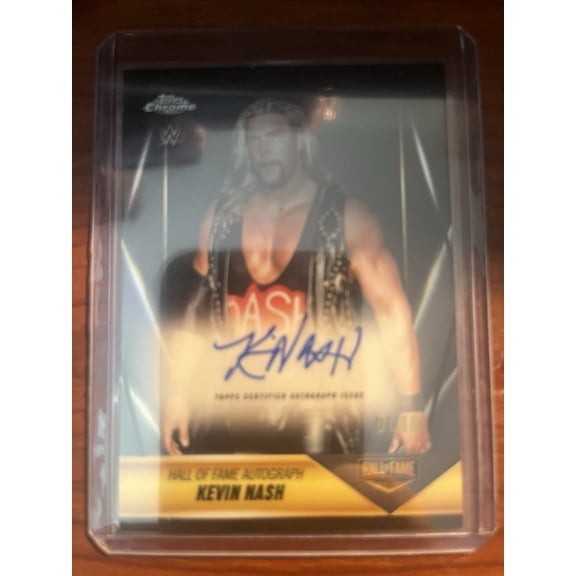 2025 Topps Chrome WWE Kevin Nash #HOF-KE Chrome Parallel/Variety Insert Topps Autographed Wrestling Trading Card