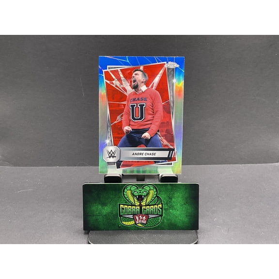2025 Topps Chrome WWE NXT Andre Chase #32 Red Blue Refractor