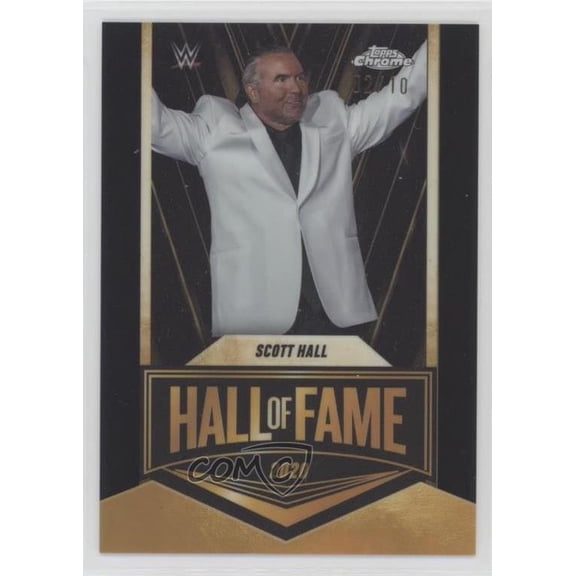 2025 Topps Chrome WWE Scott Hall #EMB-SH Black Refractor /10 Parallel/Variety Insert N/A WWE Wrestling Trading Card