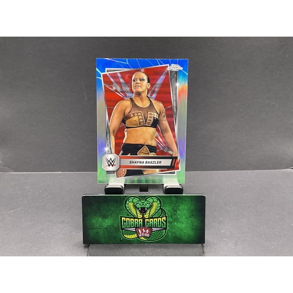 2025 Topps Chrome WWE Shayna Baszler #89 Red Blue Refractor