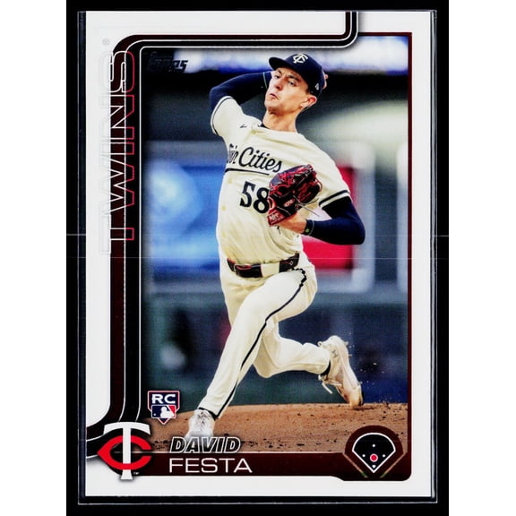 2025 Topps David Festa 178 RC Near Mint Or Better Baseball Card Minnesota Twins