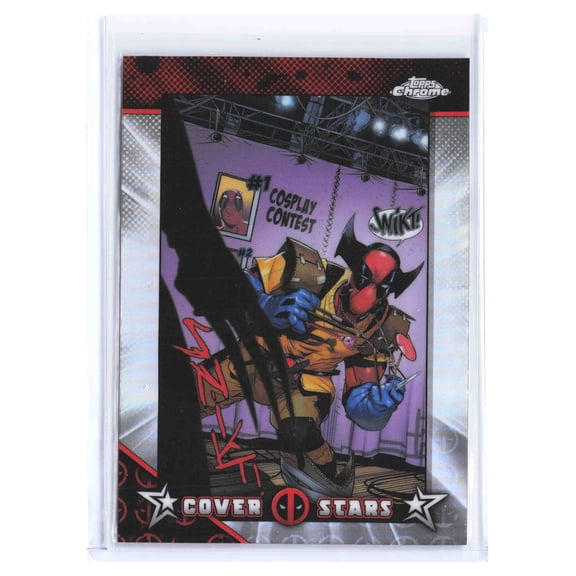 2025 Topps Deadpool Chrome Cover Stars CS-10 Evil Deadpool Holo Trading Card Marvel Wolverine, Deadpool