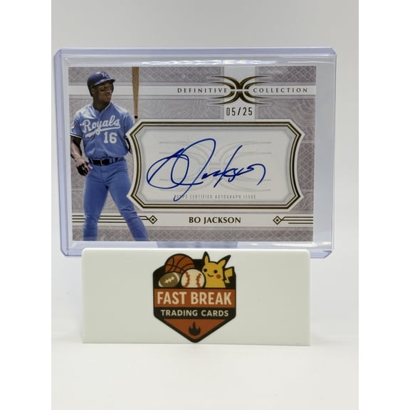 2025 Topps Definitive Collection Bo Jackson Auto Royals #LAC-BJ 05/25 Baseball Card
