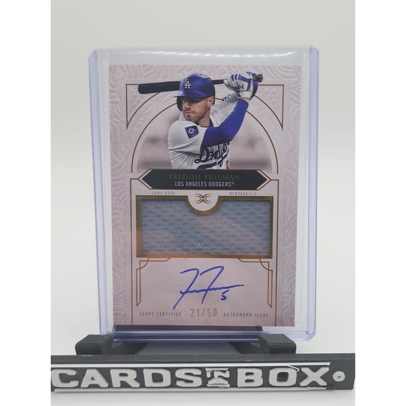 2025 Topps Definitive Collection Freddie Freeman Los Angeles Dodgers Trading Card Relic Autograph Game-Used