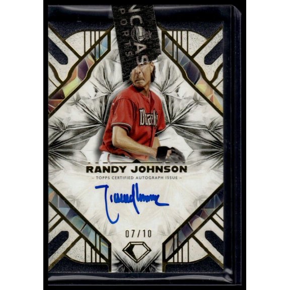 2025 Topps Diamond Icons #AC-RJ Randy Johnson Arizona Diamondbacks Base Autographs Black SN AU Arizona Diamondbacks MLB Autographed BASEBALL Card